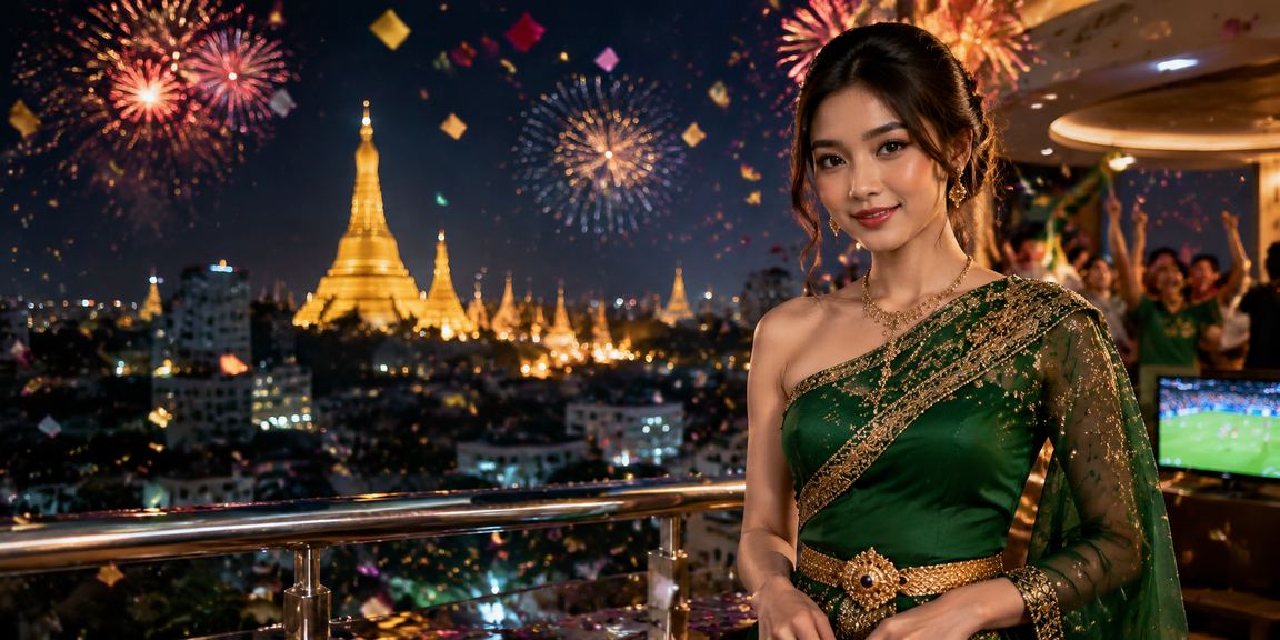 ရန်ကုန်ရွှေတံဆိပ်အနီး ဘောလုံးကစားနေသူများ